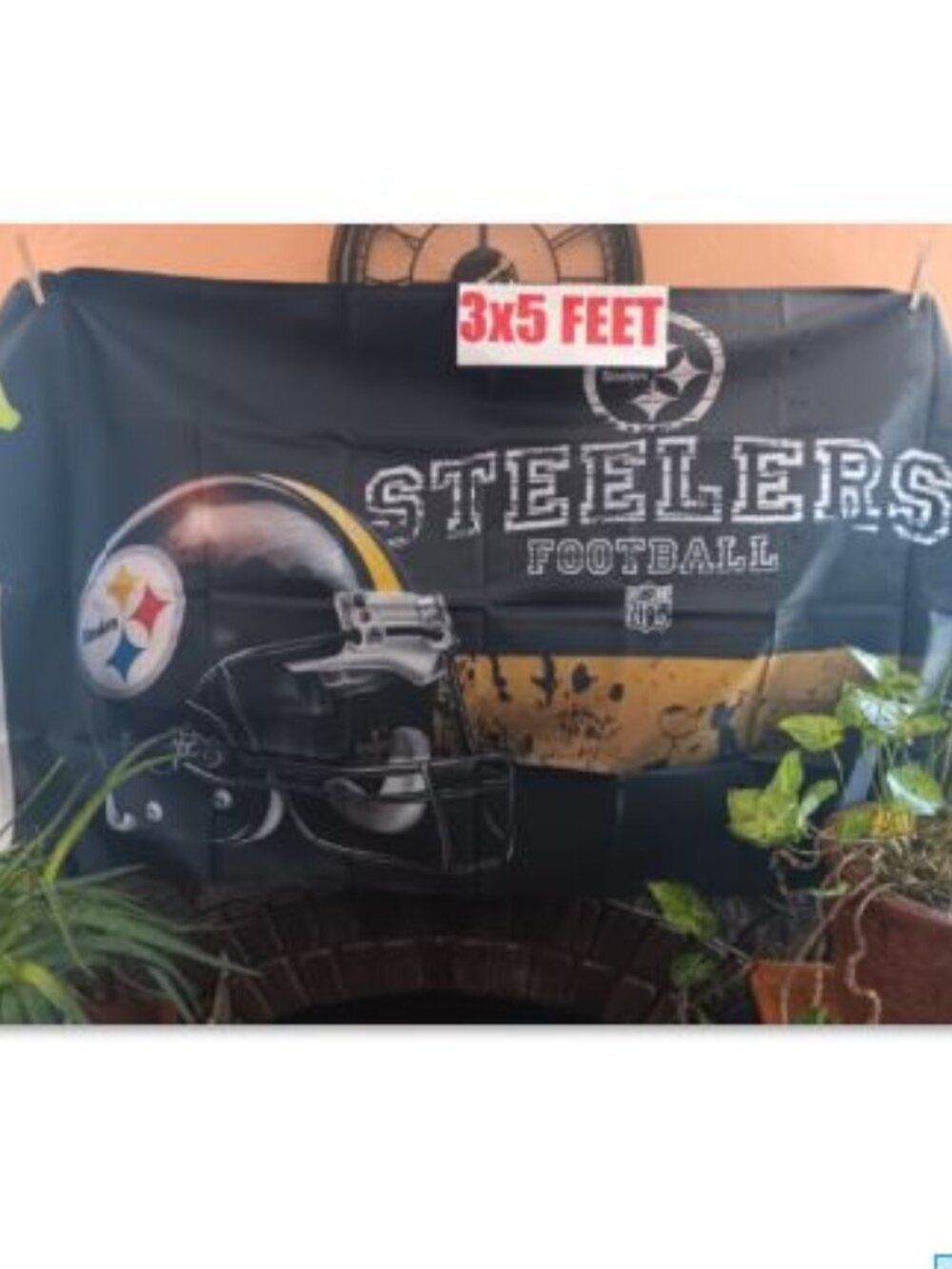Pittsburgh Steelers Distressed Look NFL 3X5 Feet Flag Banner For Wall / Pole